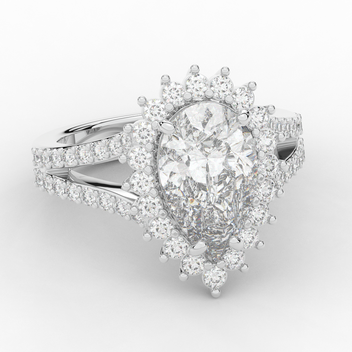 3.60CT.TW ROUND LAB DIAMOND ENGAGEMENT RING