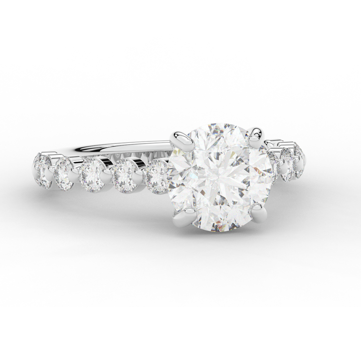 3.90CT.TW ROUND LAB DIAMOND ENGAGEMENT RING