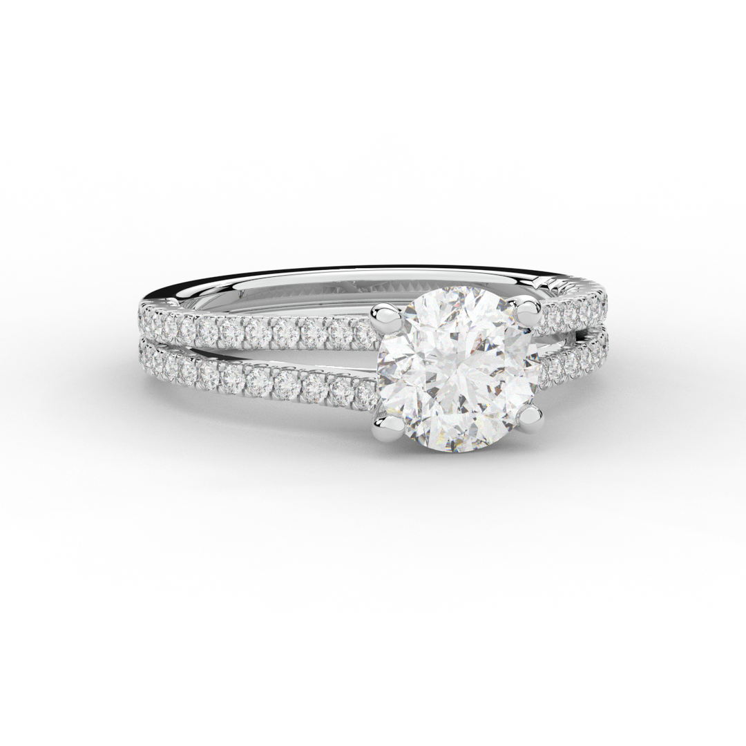 1.90CT.TW ROUND LAB DIAMOND SOLITAIRE ENGAGEMENT RING