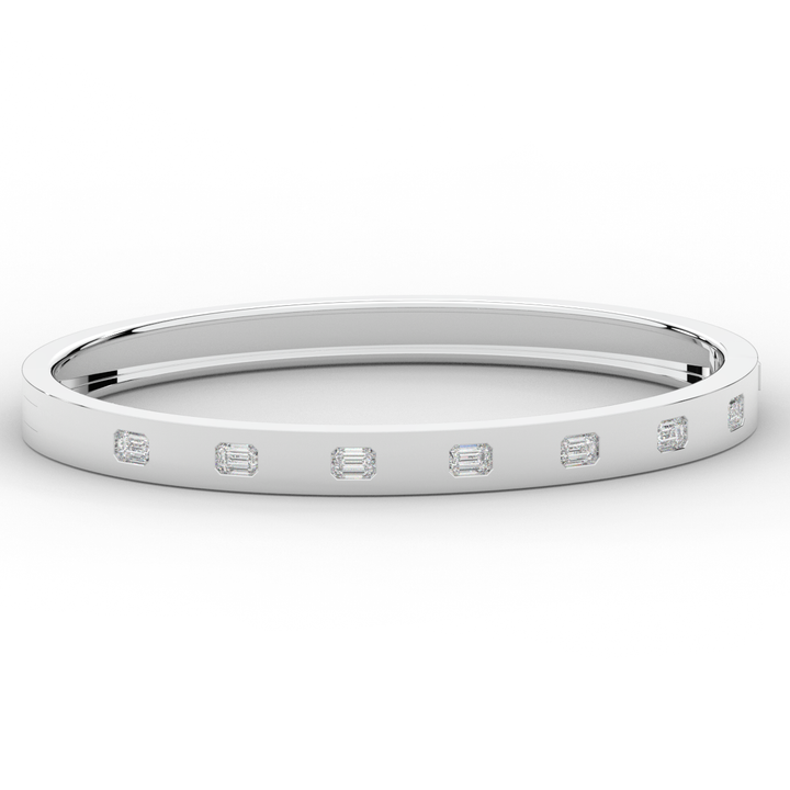 1.25CT.TW ROUND LAB DIAMOND BEZEL SET BANGLE