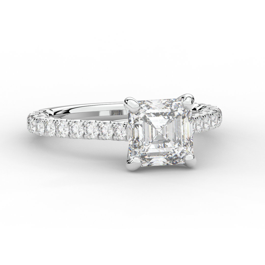 2.40CT.TW ASSCHER LAB DIAMOND ENGAGEMENT RING