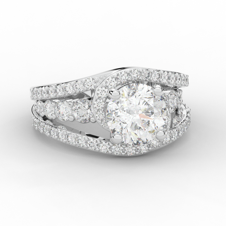 3.30CT.TW ROUND LAB DIAMOND ENGAGEMENT RING