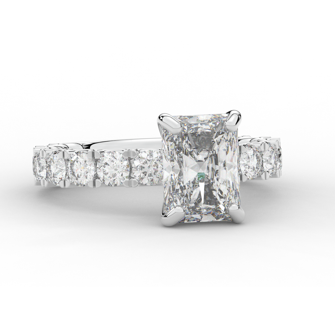 4.35CT.TW RADIANT LAB DIAMOND ENGAGEMENT RING