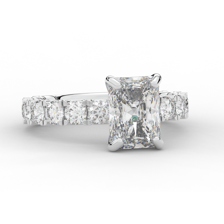 4.35CT.TW RADIANT LAB DIAMOND ENGAGEMENT RING