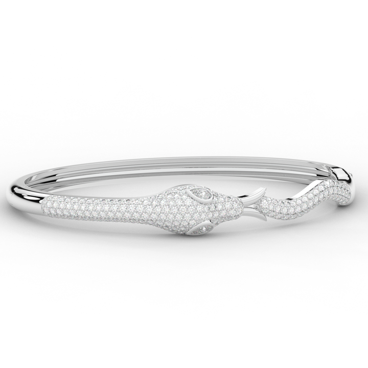 2.00CT.TW ROUND AND PEAR LAB DIAMOND SNAKE BANGLE