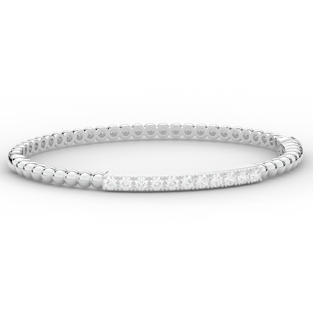 1.10CT.TW ROUND LAB DIAMOND BANGLE