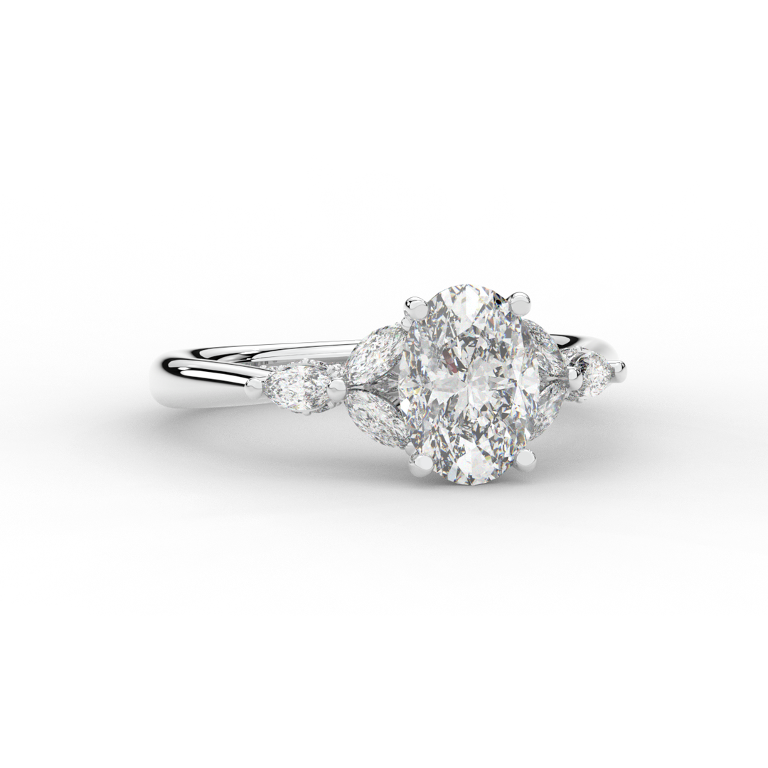 2.00CT.TW OVAL LAB DIAMOND ENGAGEMENT RING