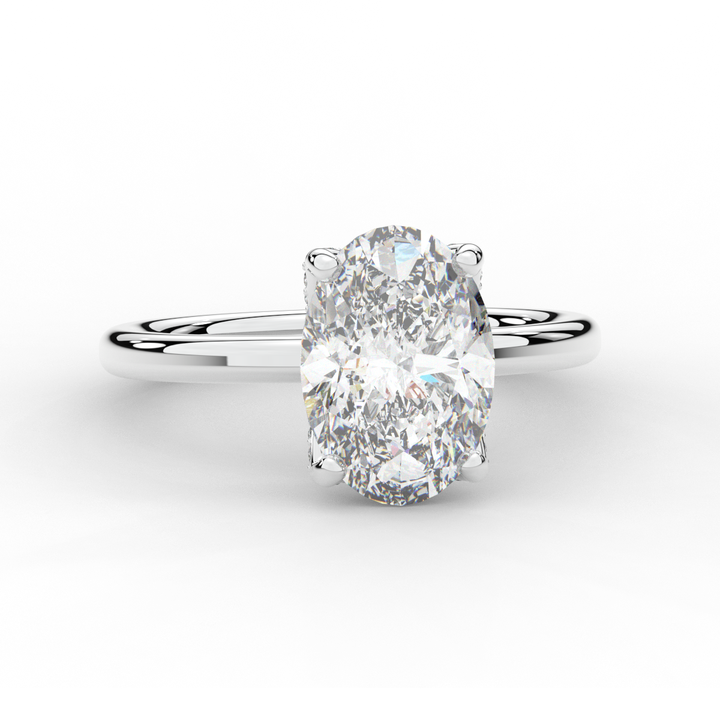 3.10CT.TW OVAL LAB DIAMOND ENGAGEMENT RING