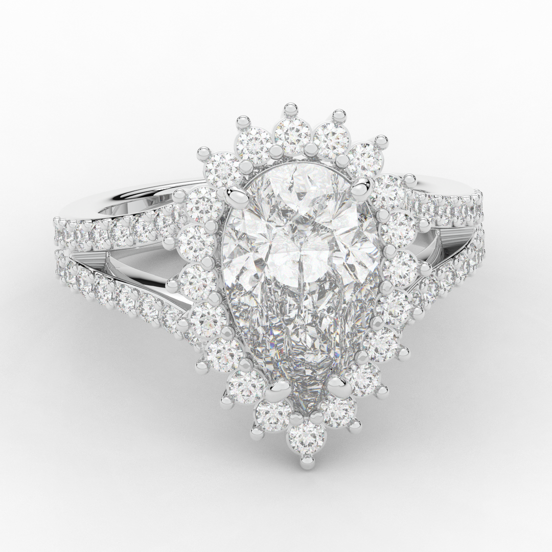 3.60CT.TW ROUND LAB DIAMOND ENGAGEMENT RING