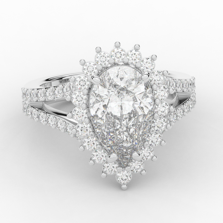 3.60CT.TW ROUND LAB DIAMOND ENGAGEMENT RING