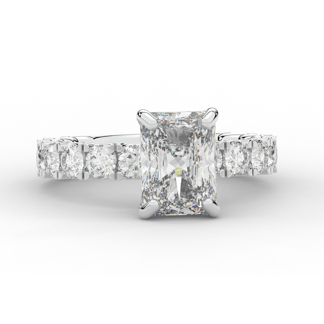 4.35CT.TW RADIANT LAB DIAMOND ENGAGEMENT RING