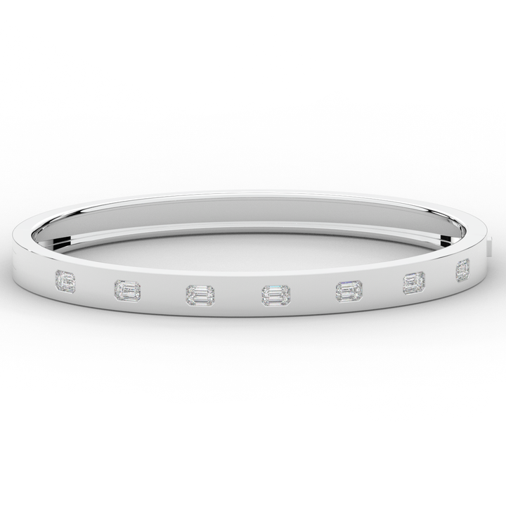 1.25CT.TW ROUND LAB DIAMOND BEZEL SET BANGLE