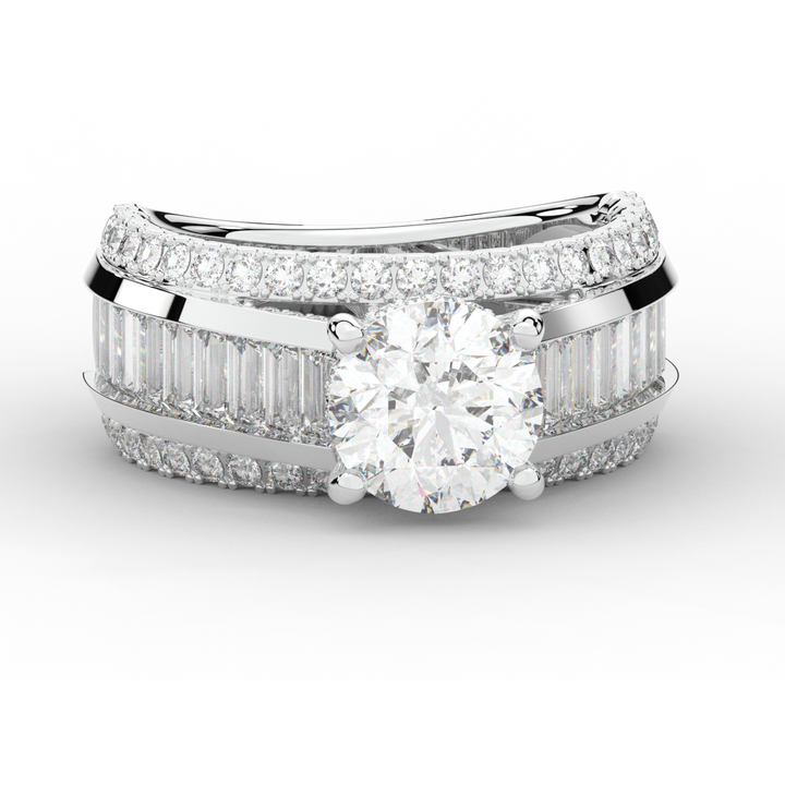 3.15CT.TW ROUND LAB DIAMOND ENGAGEMENT RING