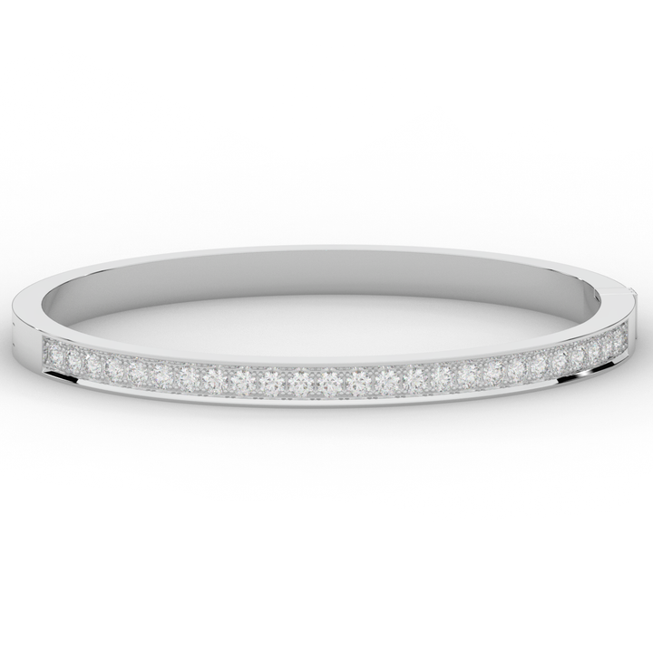 1.25CT.TW ROUND LAB DIAMOND BANGLE