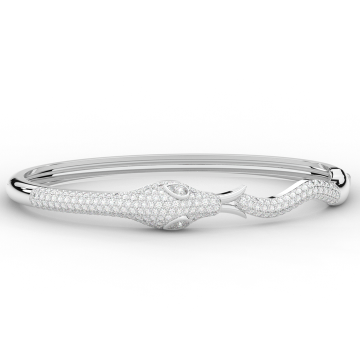 2.00CT.TW ROUND AND PEAR LAB DIAMOND SNAKE BANGLE