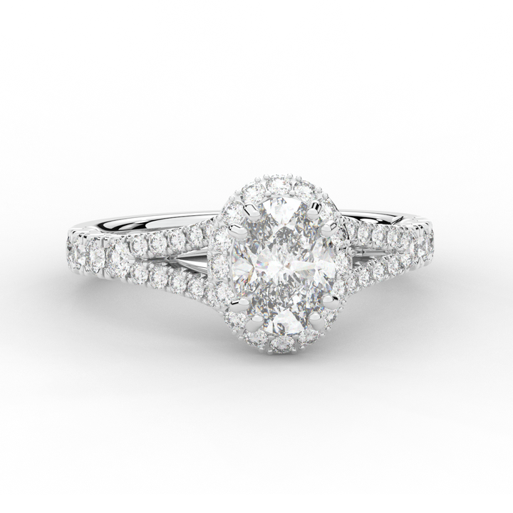 1.60CT.TW OVAL LAB DIAMOND ENGAGEMENT RING