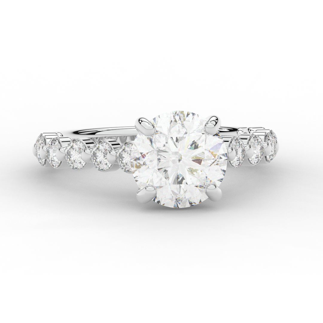 3.90CT.TW ROUND LAB DIAMOND ENGAGEMENT RING