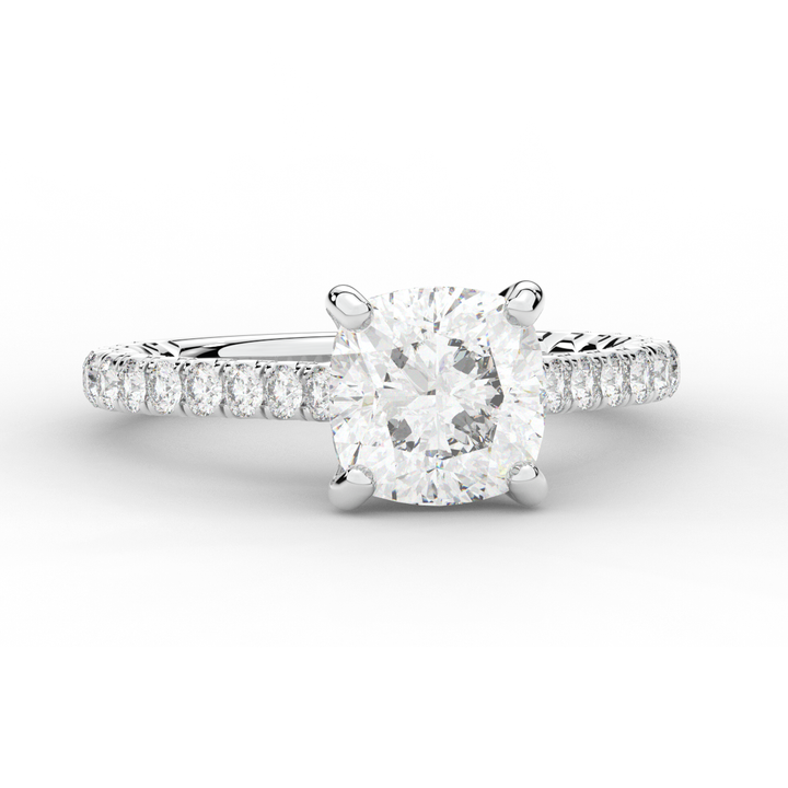 2.40CT.TW CUSHION LAB DIAMOND ENGAGEMENT RING