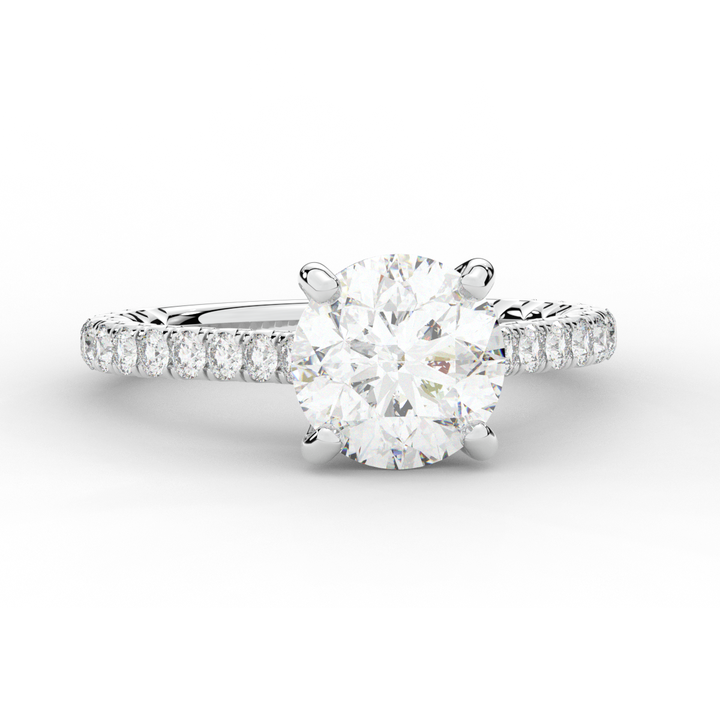 2.40CT.TW ROUND LAB DIAMOND ENGAGEMENT RING