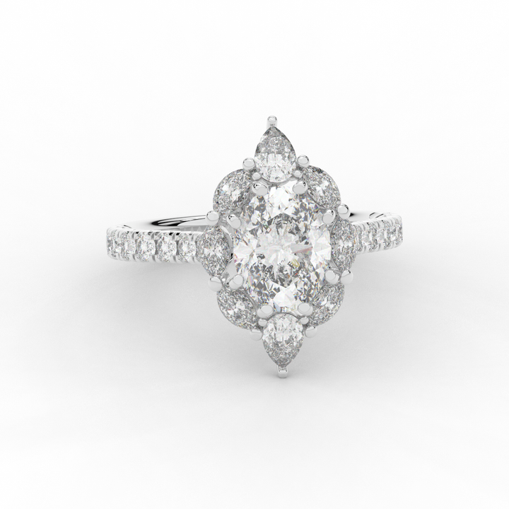 2.75CT.TW OVAL LAB DIAMOND HALO ENGAGEMENT RING