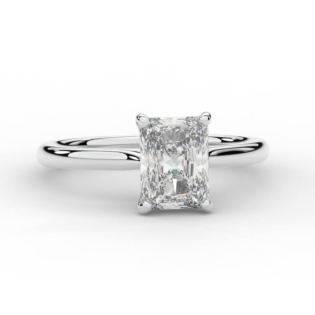 2.00CT RADIANT LAB DIAMOND SOLITAIRE ENGAGEMENT RING