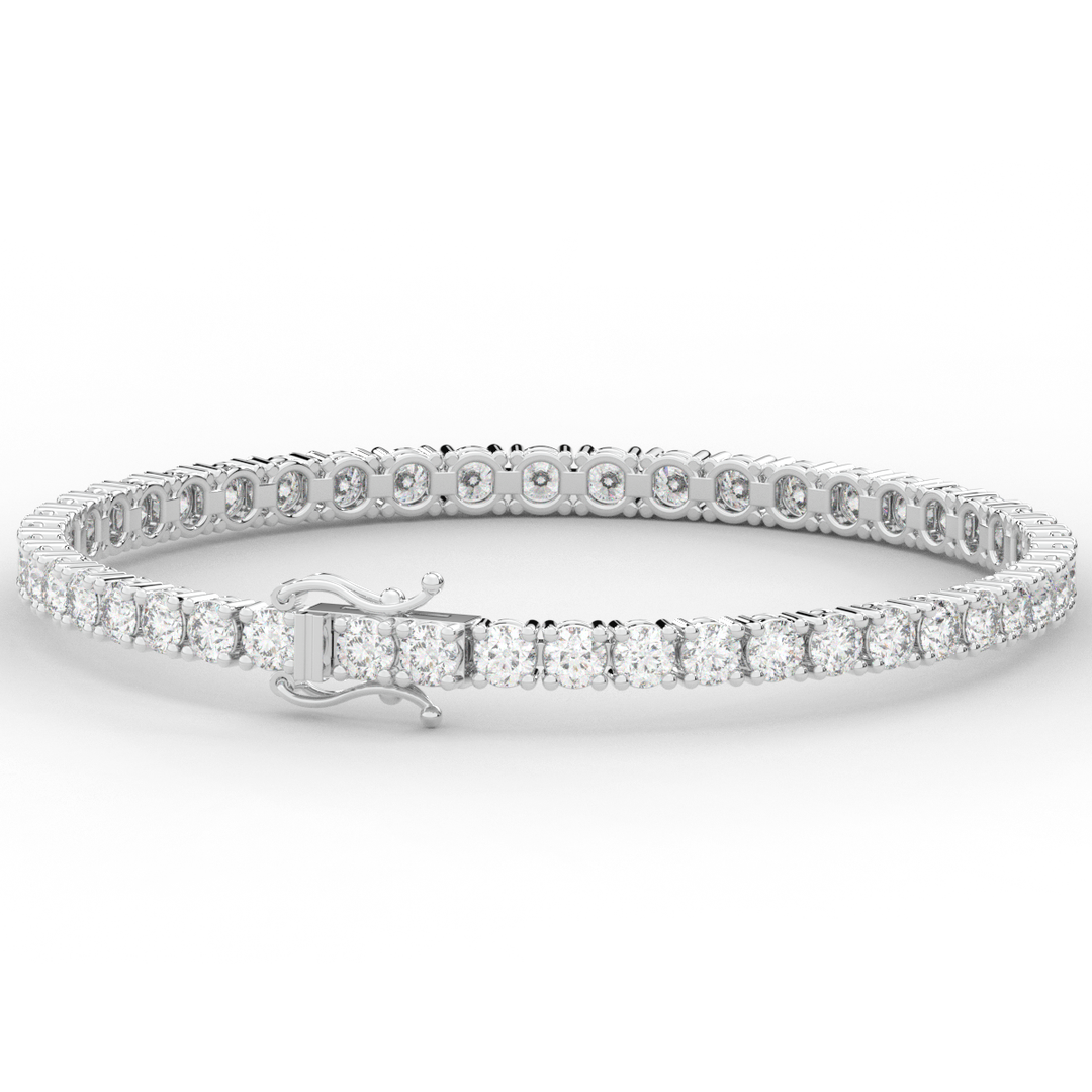 7.00CT.TW ROUND LAB DIAMOND TENNIS BRACELET