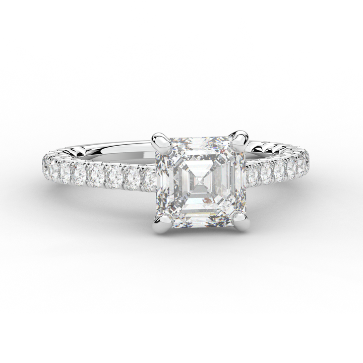 2.40CT.TW ASSCHER LAB DIAMOND ENGAGEMENT RING