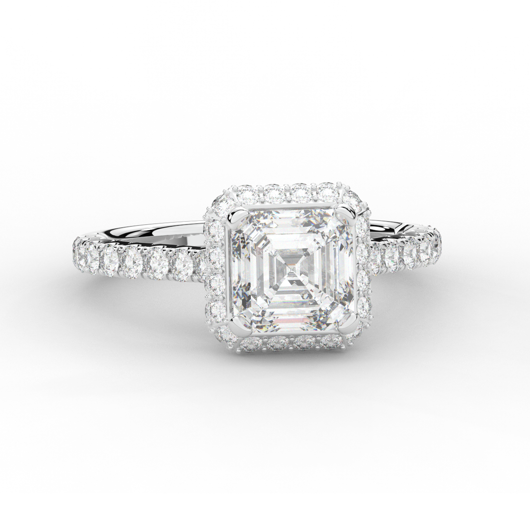 2.75CT.TW ASSCHER LAB DIAMOND HALO ENGAGEMENT RING