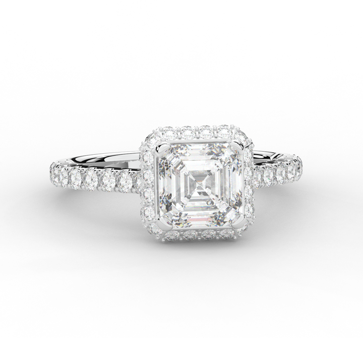 2.75CT.TW ASSCHER LAB DIAMOND HALO ENGAGEMENT RING