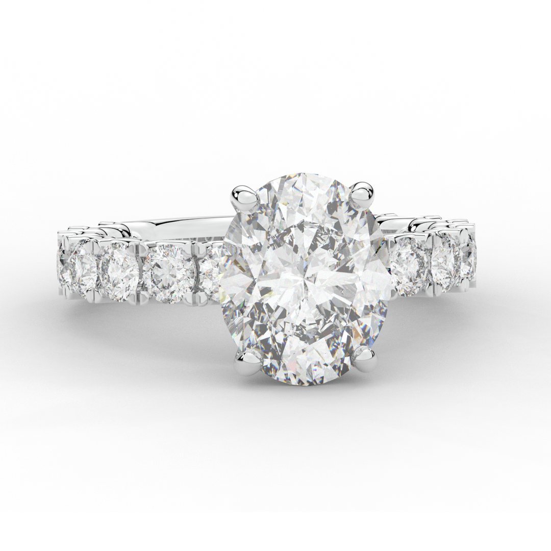 4.35CT.TW OVAL LAB DIAMOND ENGAGEMENT RING