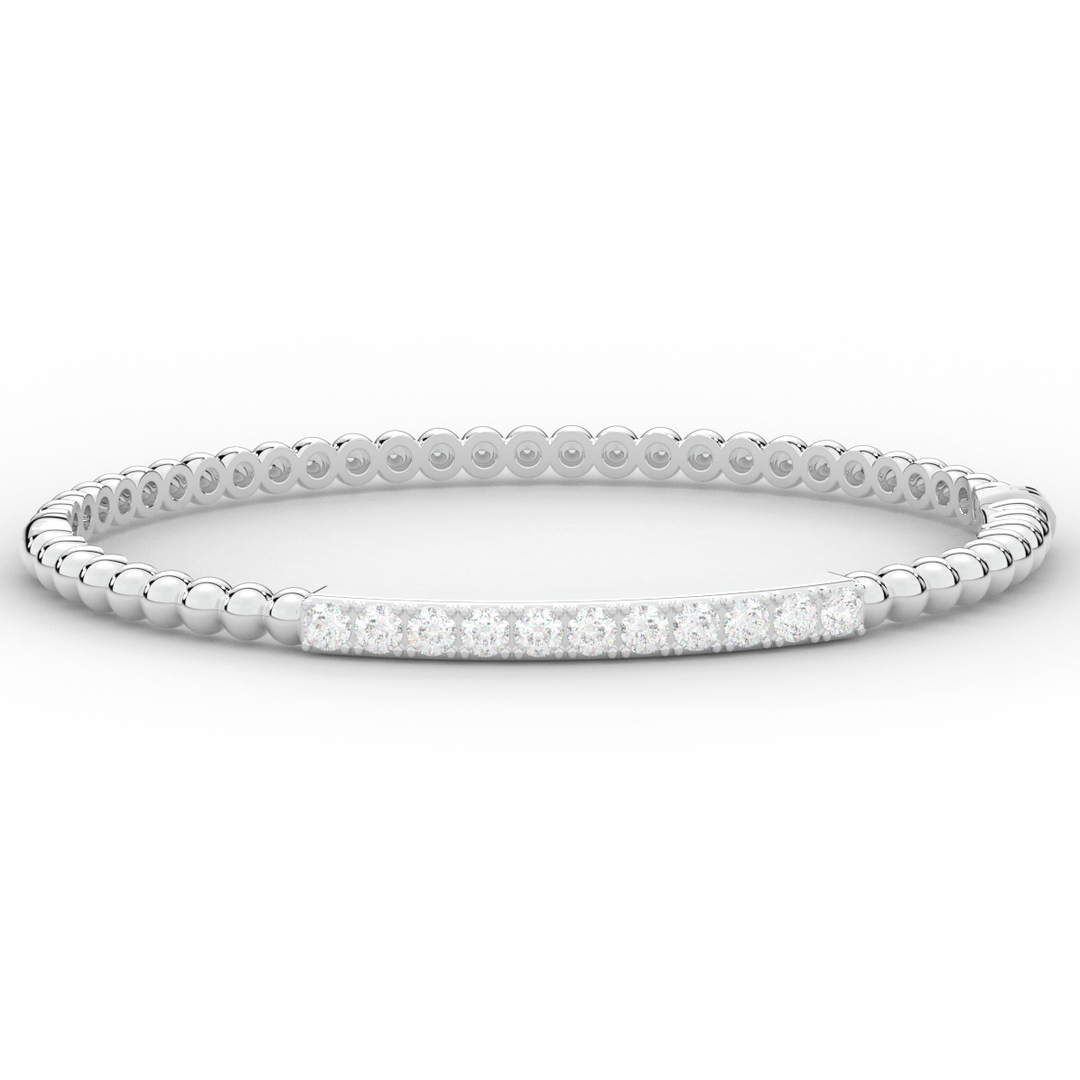 1.10CT.TW ROUND LAB DIAMOND BANGLE