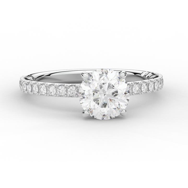 1.75CT.TW ROUND LAB DIAMOND SOLITAIRE ENGAGEMENT RING