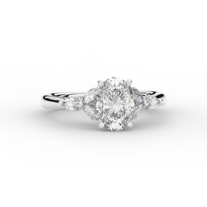 2.00CT.TW OVAL LAB DIAMOND ENGAGEMENT RING