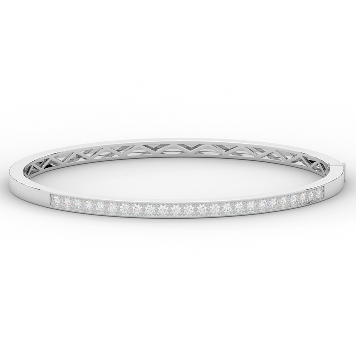 0.90CT.TW ROUND LAB DIAMOND BANGLE