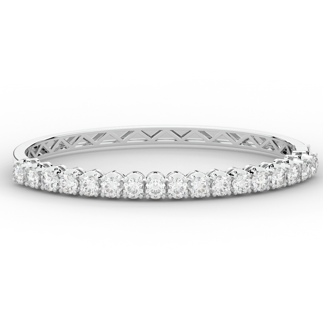 5.00CT.TW ROUND LAB DIAMOND BANGLE