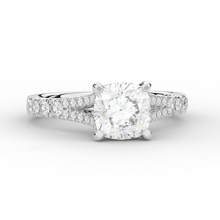 2.45CT.TW CUSHION LAB DIAMOND ENGAGEMENT RING