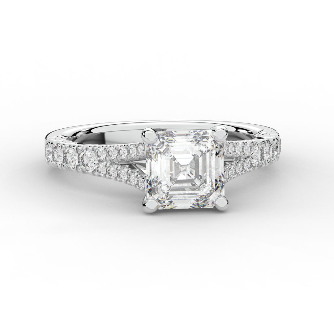 2.45CT.TW ASSCHER LAB DIAMOND ENGAGEMENT RING