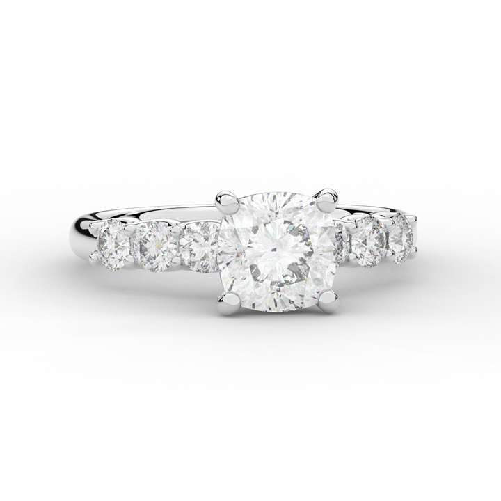 2.60CT.TW CUSHION LAB DIAMOND SOLITAIRE ENGAGEMENT RING