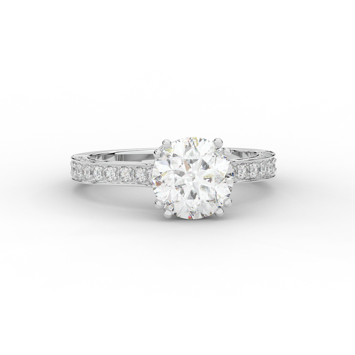 2.60CT.TW ROUND LAB DIAMOND SOLITAIRE ENGAGEMENT RING