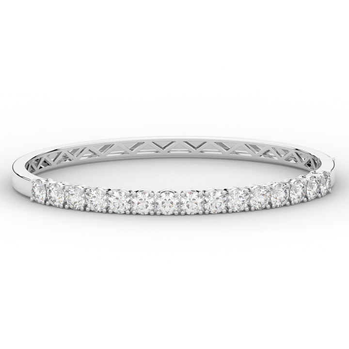 4.70CT.TW ROUND LAB DIAMOND BANGLE