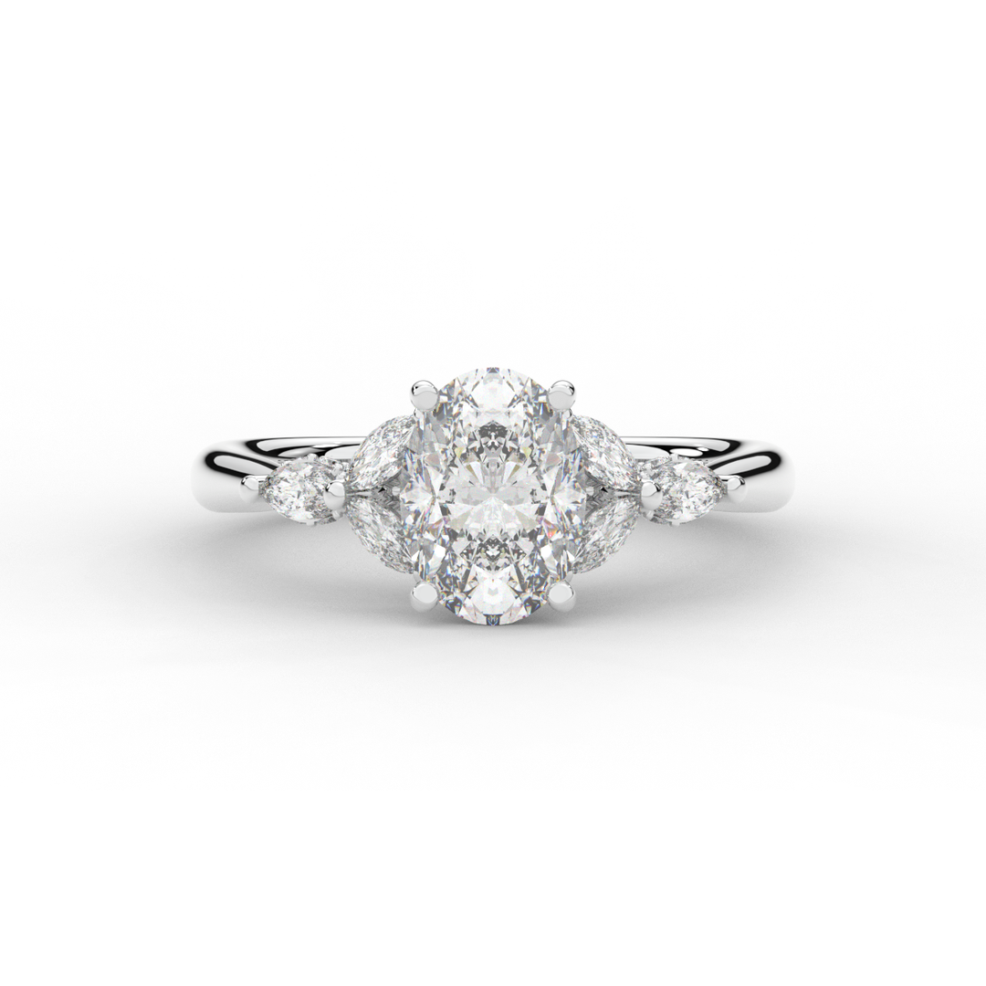 2.00CT.TW OVAL LAB DIAMOND ENGAGEMENT RING