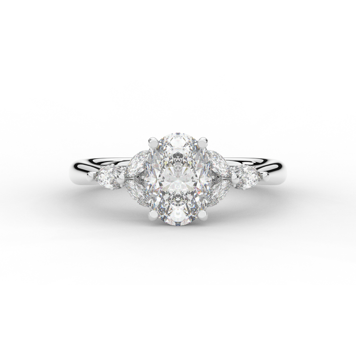 2.00CT.TW OVAL LAB DIAMOND ENGAGEMENT RING