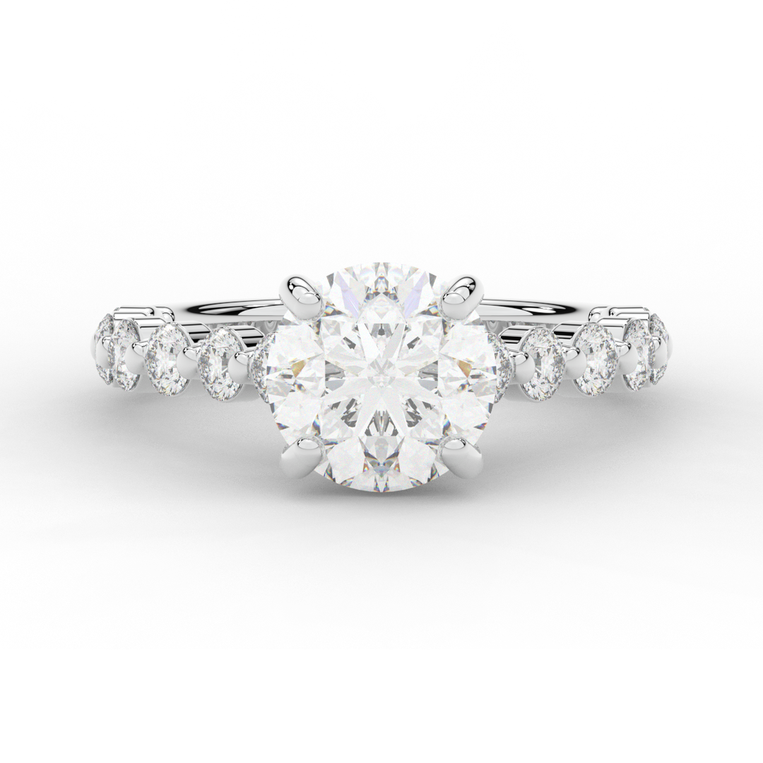 3.90CT.TW ROUND LAB DIAMOND ENGAGEMENT RING