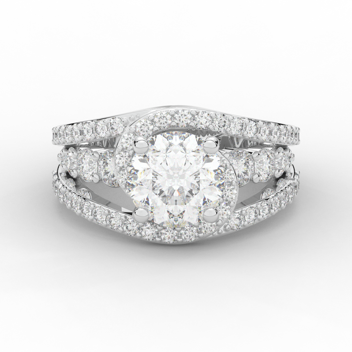 3.30CT.TW ROUND LAB DIAMOND ENGAGEMENT RING