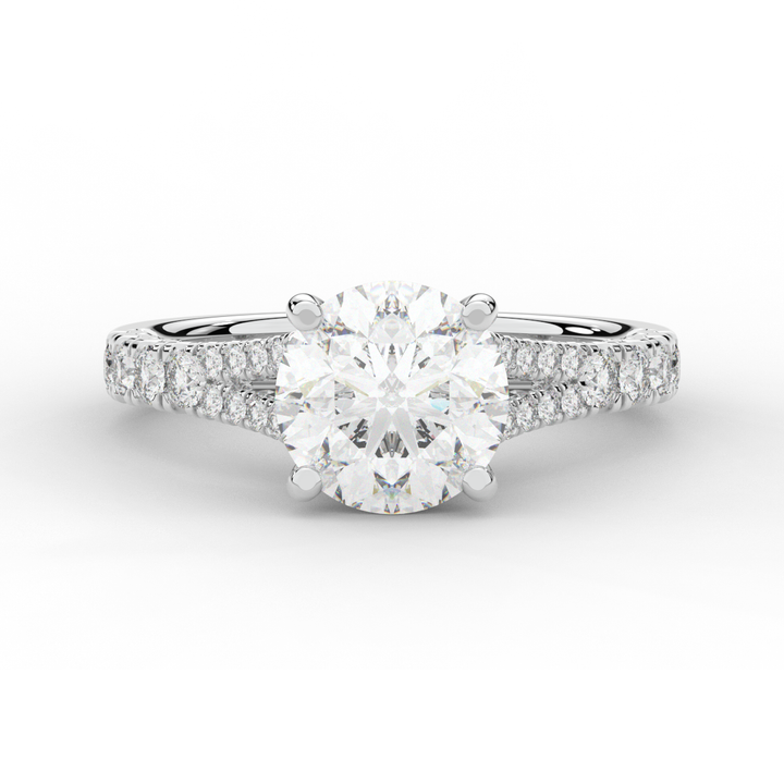 2.45CT.TW ROUND LAB DIAMOND ENGAGEMENT RING