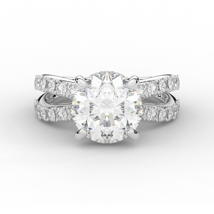 6.25CT.TW ROUND LAB DIAMOND ENGAGEMENT RING