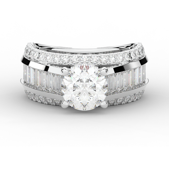 3.15CT.TW ROUND LAB DIAMOND ENGAGEMENT RING