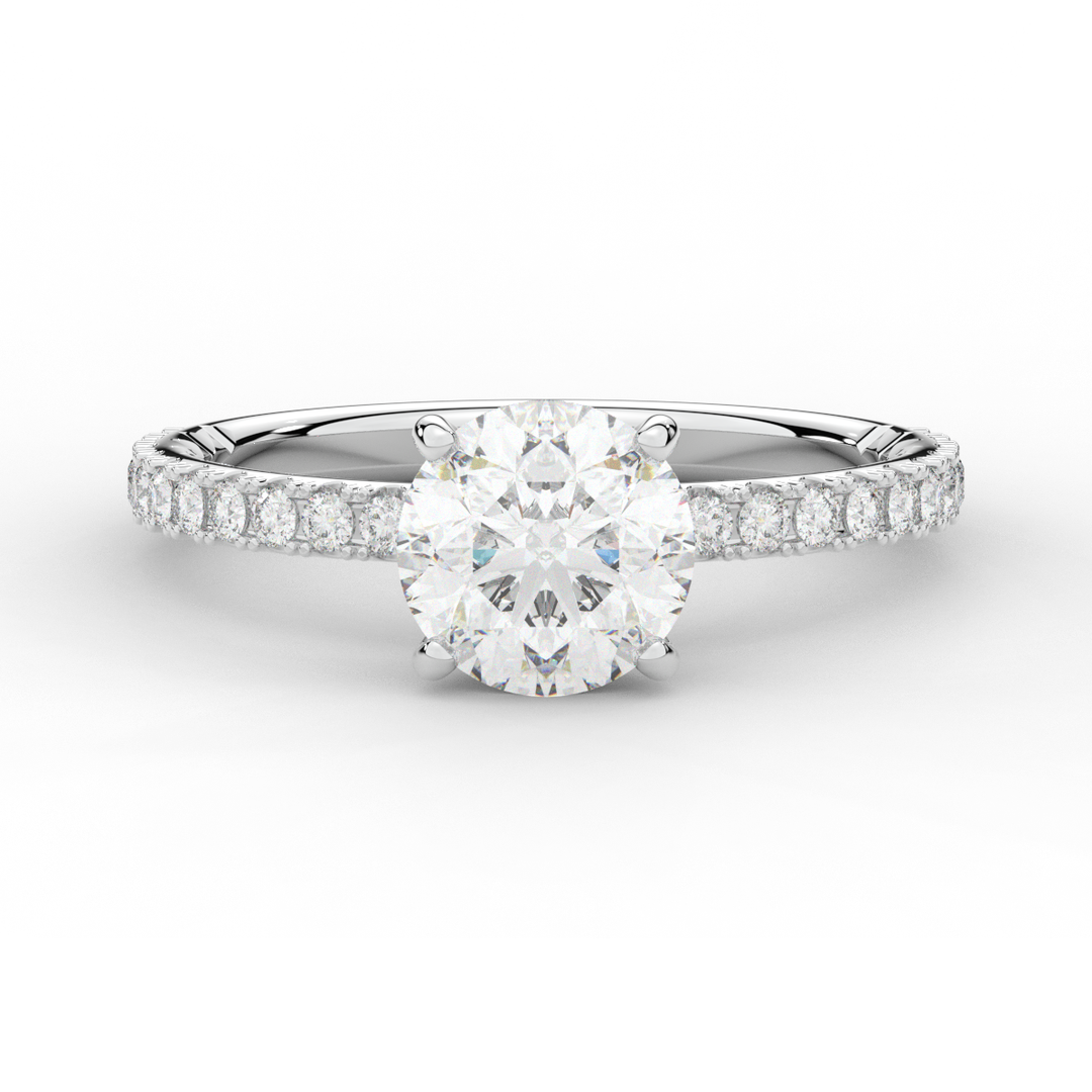 1.75CT.TW ROUND LAB DIAMOND SOLITAIRE ENGAGEMENT RING