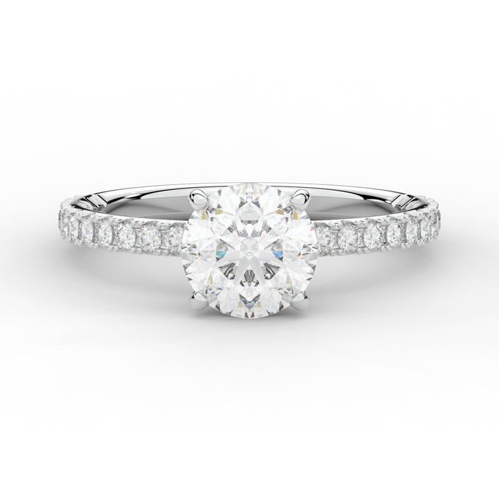 1.75CT.TW ROUND LAB DIAMOND SOLITAIRE ENGAGEMENT RING