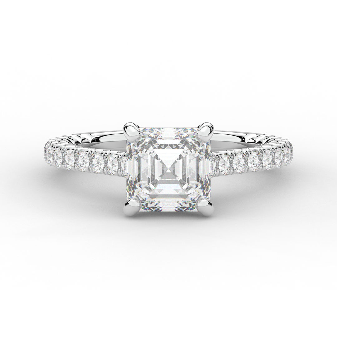 2.40CT.TW ASSCHER LAB DIAMOND ENGAGEMENT RING